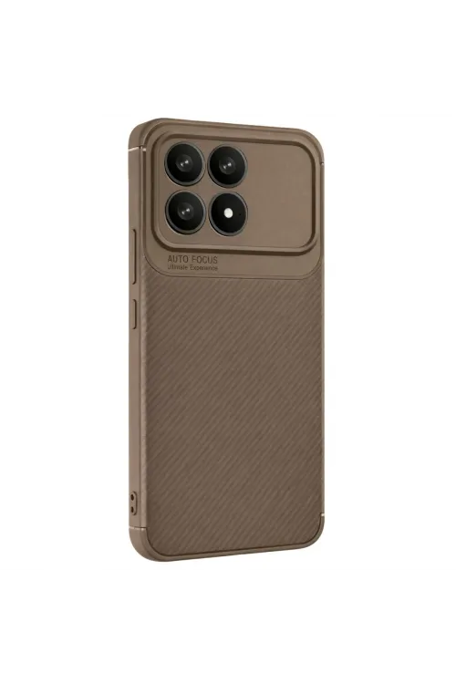 Xiaomi Poco F8 Pro Auto Focus Karbon Kapak - Kahverengi
