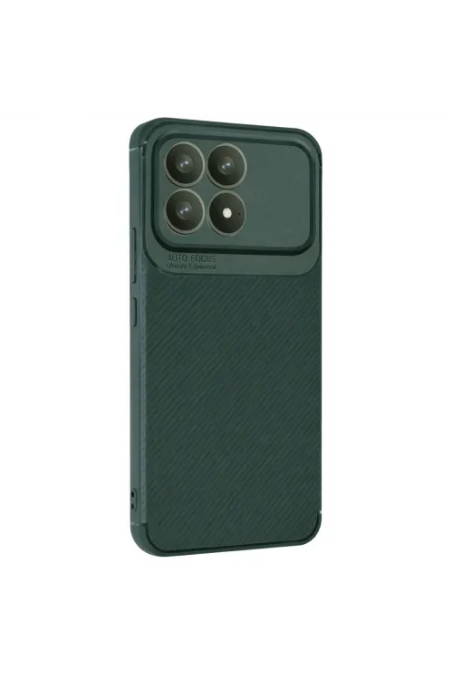Xiaomi Poco F8 Pro Auto Focus Karbon Kapak - Koyu Yeşil