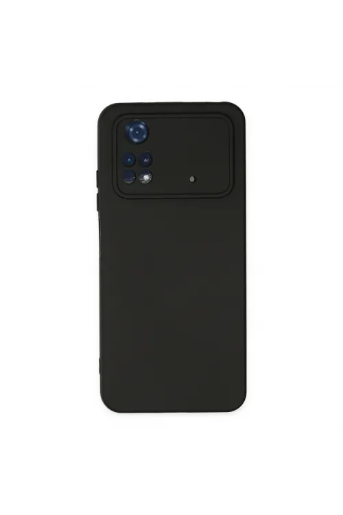 Xiaomi Poco M4 Pro 4g Kılıf Nano İçi Kadife Silikon - Siyah