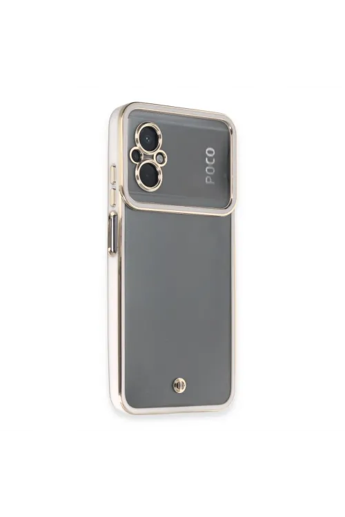 Xiaomi Poco M5 Kılıf Liva Lens Silikon - Beyaz