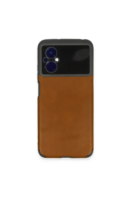 Xiaomi Poco M5 Kılıf Loop Deri Silikon - Kahverengi