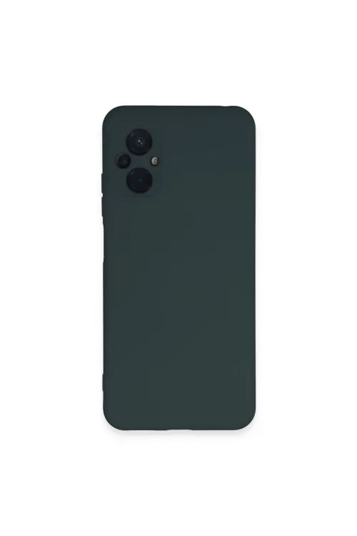 Xiaomi Poco M5 Kılıf Nano İçi Kadife Silikon - Koyu Yeşil