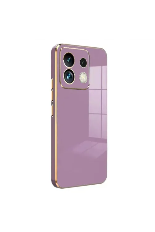 Xiaomi Poco M6 Pro 4g Kılıf Volet Silikon - Mor