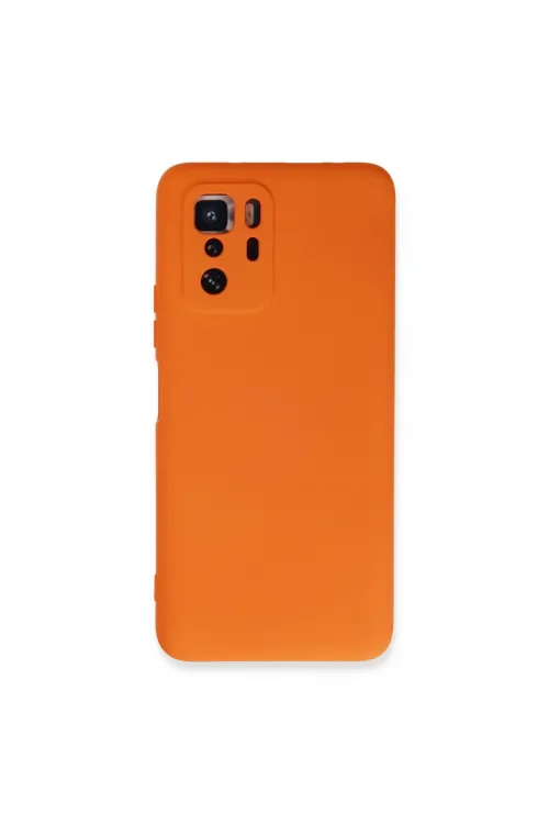 Xiaomi Poco X3 Gt Kılıf Nano İçi Kadife Silikon - Turuncu
