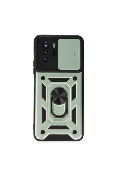 Xiaomi Poco X3 Gt Kılıf Pars Lens Yüzüklü Silikon - Yeşil