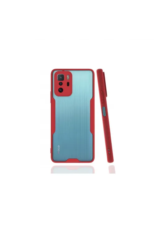Xiaomi Poco X3 Gt Kılıf Platin Silikon - Kırmızı
