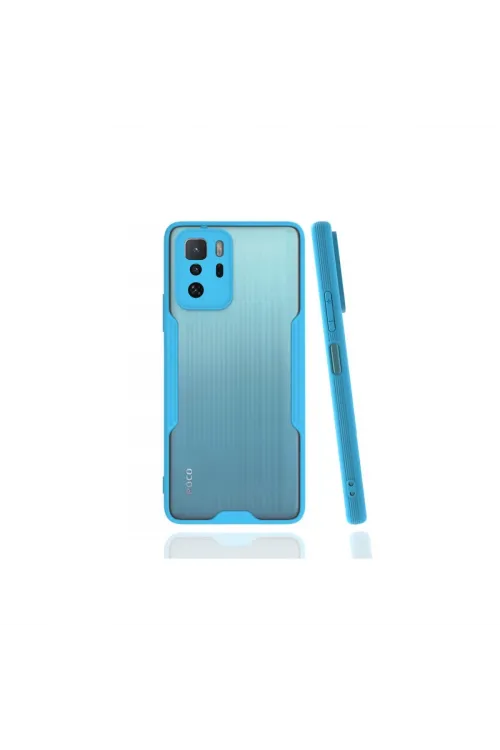 Xiaomi Poco X3 Gt Kılıf Platin Silikon - Mavi