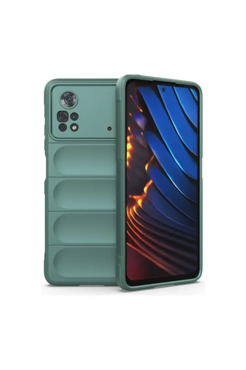 Xiaomi Poco X4 Pro 5g Kılıf Optimum Silikon - Koyu Yeşil