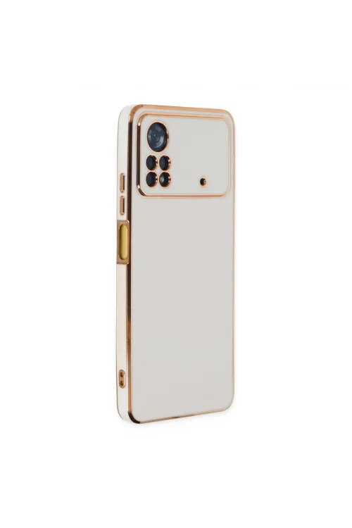 Xiaomi Poco X4 Pro 5g Kılıf Volet Silikon - Beyaz