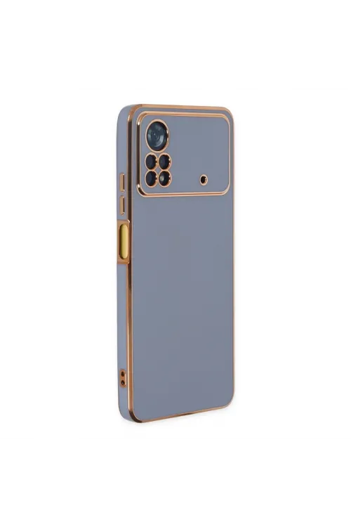 Xiaomi Poco X4 Pro 5g Kılıf Volet Silikon - Mavi