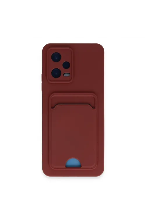 Xiaomi Poco X5 5g Kılıf Kelvin Kartvizitli Silikon - Bordo