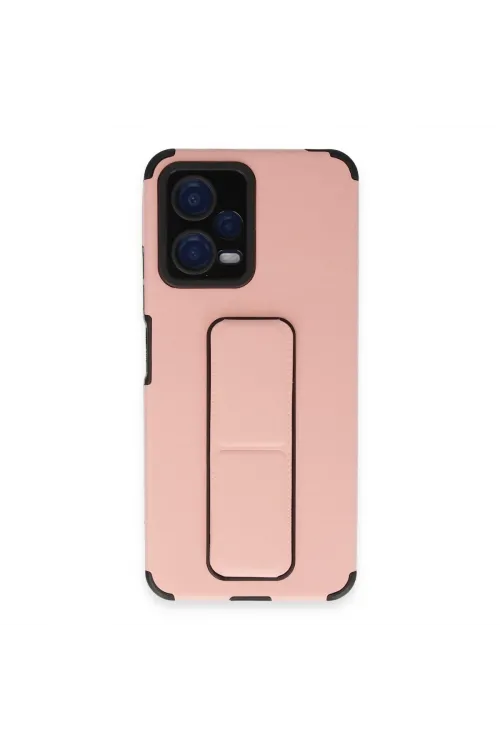 Xiaomi Poco X5 5g Kılıf Mega Standlı Silikon - Pudra