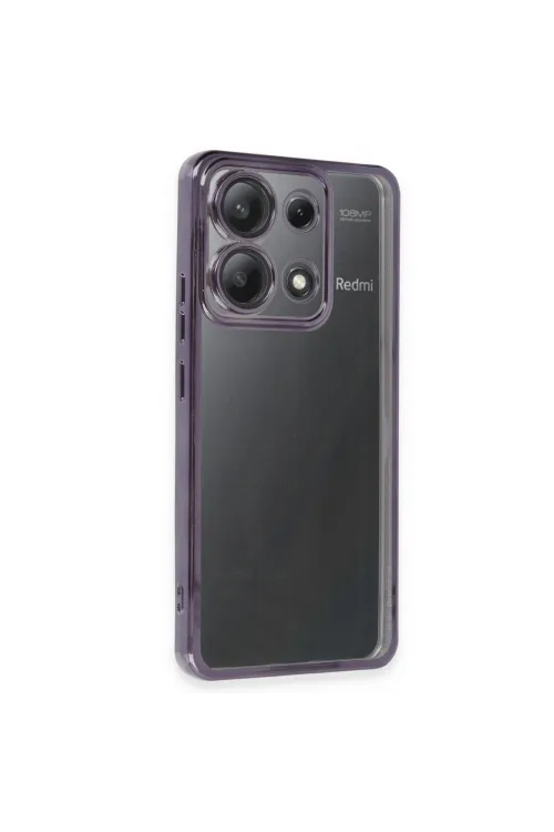 Xiaomi Poco X6 Kılıf Razer Lensli Silikon - Mor
