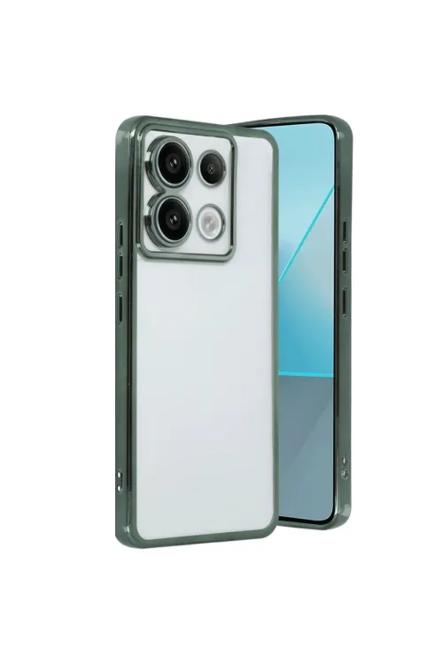 Xiaomi Poco X6 Kılıf Razer Lensli Silikon - Yeşil