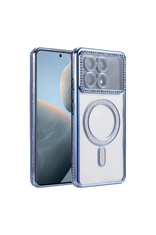 Xiaomi Poco X6 Pro Joke Simli Magneticsafe Kılıf - Mavi