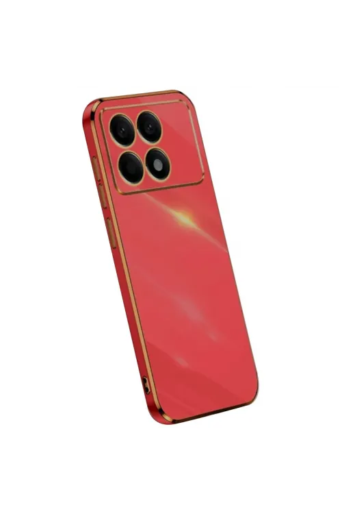 Xiaomi Poco X6 Pro Kılıf Volet Silikon - Kırmızı