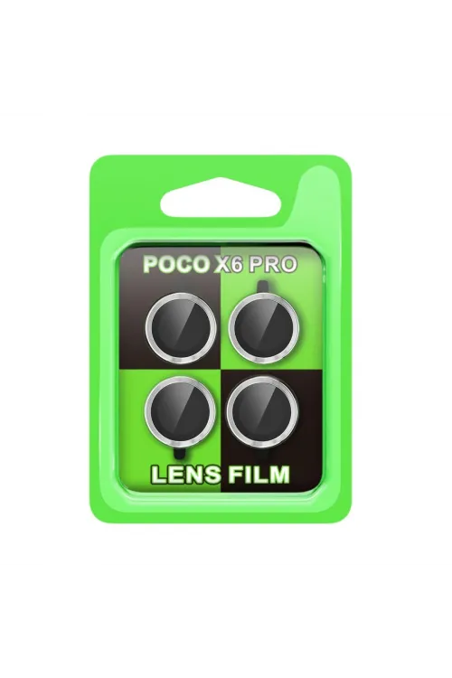 Xiaomi Poco X6 Pro Raze Metal Kamera Lens - Gümüş