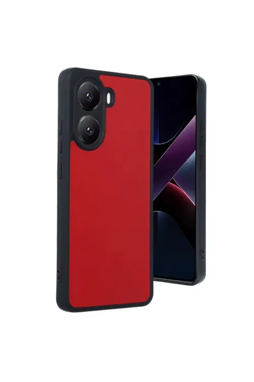 Xiaomi Poco X7 Pro Kılıf Aras Deri Kapak - Kırmızı