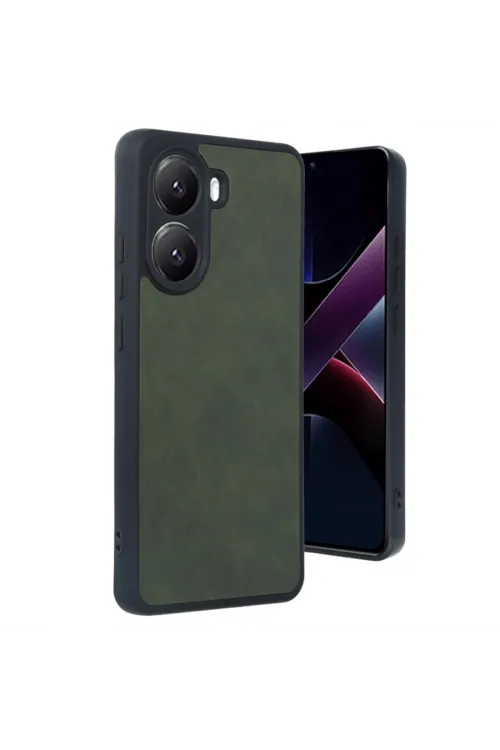 Xiaomi Poco X7 Pro Kılıf Aras Deri Kapak - Koyu Yeşil