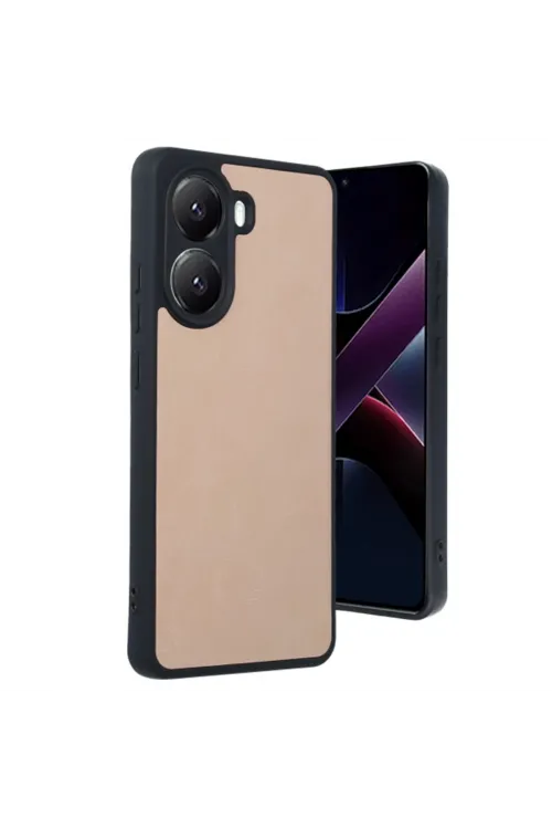 Xiaomi Poco X7 Pro Kılıf Aras Deri Kapak - Pudra