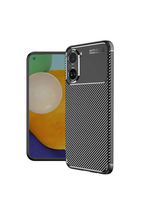Xiaomi Poco X7 Pro Kılıf Auto Focus Karbon Kapak - Siyah