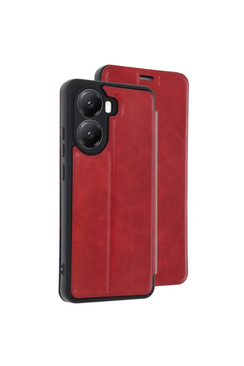 Xiaomi Poco X7 Pro Kılıf Flip Cover - Kırmızı