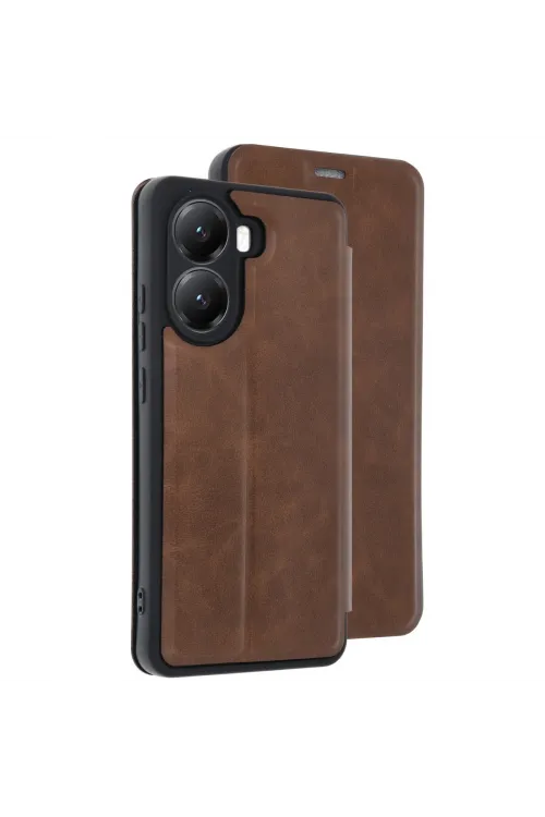 Xiaomi Poco X7 Pro Kılıf Flip Cover - Taba