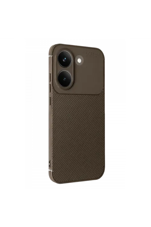 Xiaomi Poco X8 Pro Auto Focus Karbon Kapak - Kahverengi