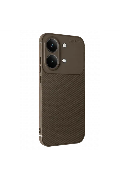 Xiaomi Poco X8 Pro Max Auto Focus Karbon Kapak - Kahverengi