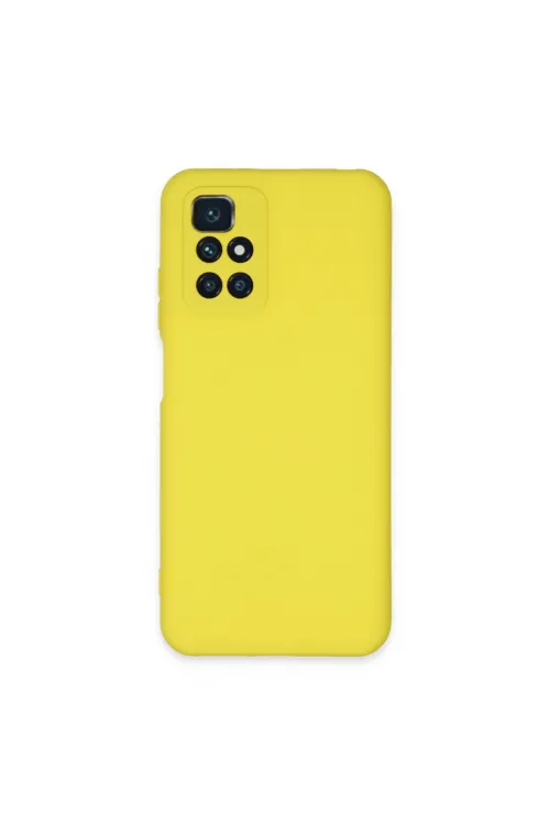 Xiaomi Redmi 10 2022 Kılıf Nano İçi Kadife Silikon - Sarı