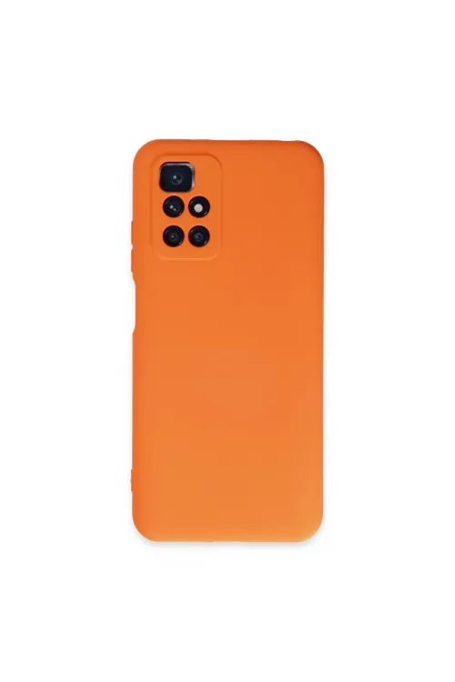 Xiaomi Redmi 10 2022 Kılıf Nano İçi Kadife Silikon - Turuncu