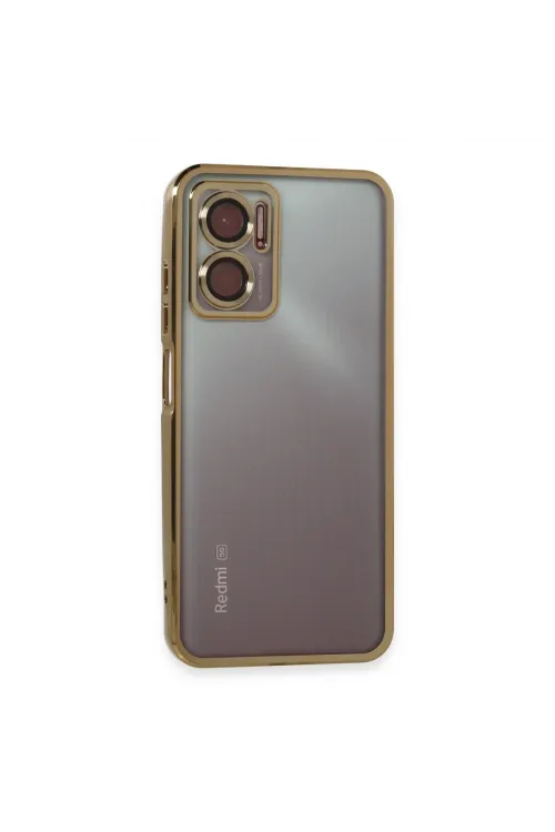 Xiaomi Redmi 10 5g Kılıf Razer Lensli Silikon - Gold