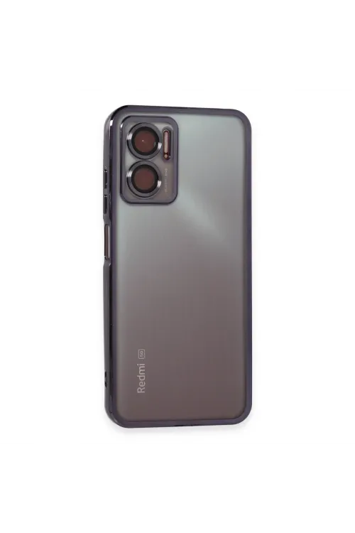 Xiaomi Redmi 10 5g Kılıf Razer Lensli Silikon - Mor