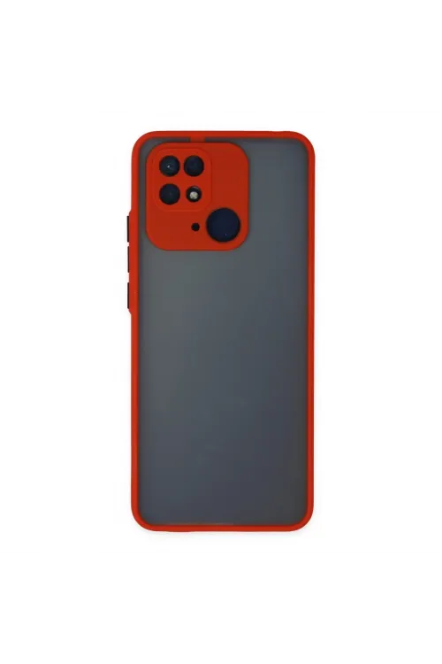 Xiaomi Redmi 10c Kılıf Montreal Silikon Kapak - Kırmızı