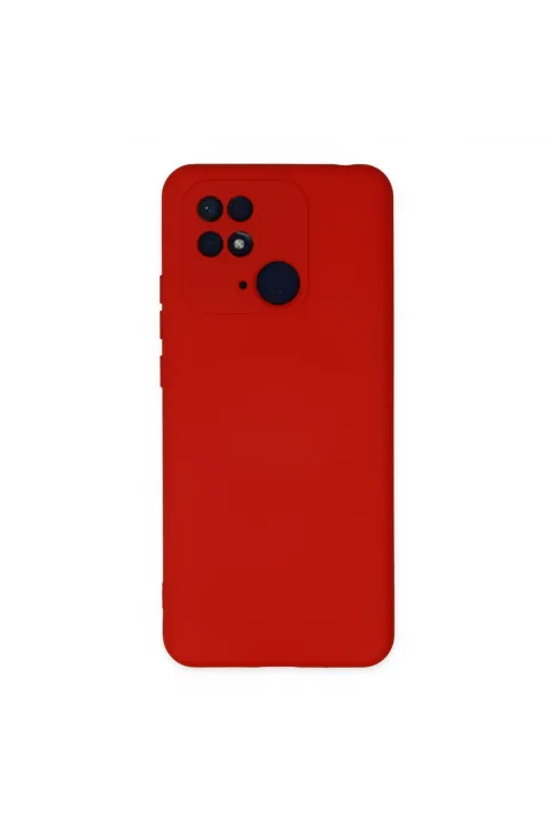 Xiaomi Redmi 10c Kılıf Nano İçi Kadife Silikon - Kırmızı
