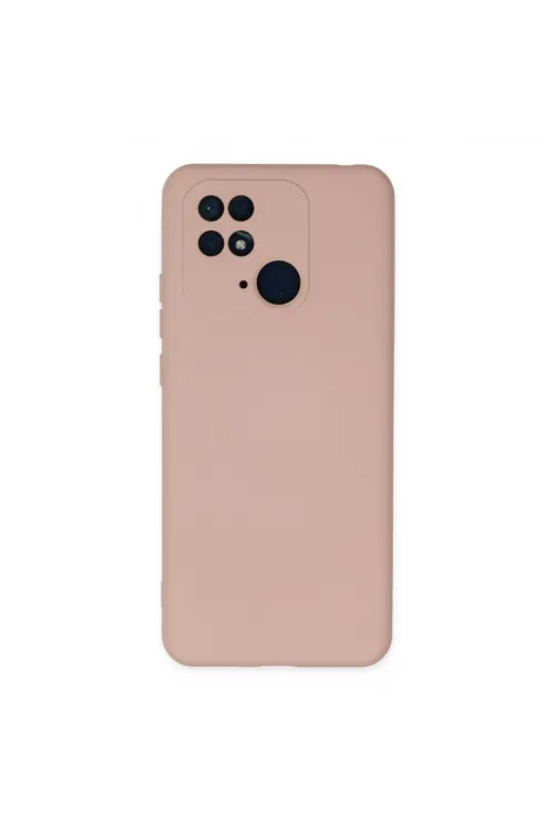 Xiaomi Redmi 10c Kılıf Nano İçi Kadife Silikon - Pudra