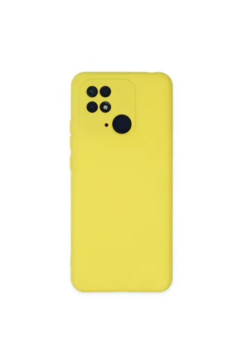Xiaomi Redmi 10c Kılıf Nano İçi Kadife Silikon - Sarı