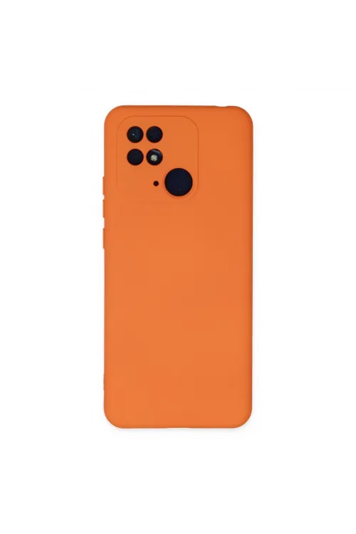 Xiaomi Redmi 10c Kılıf Nano İçi Kadife Silikon - Turuncu