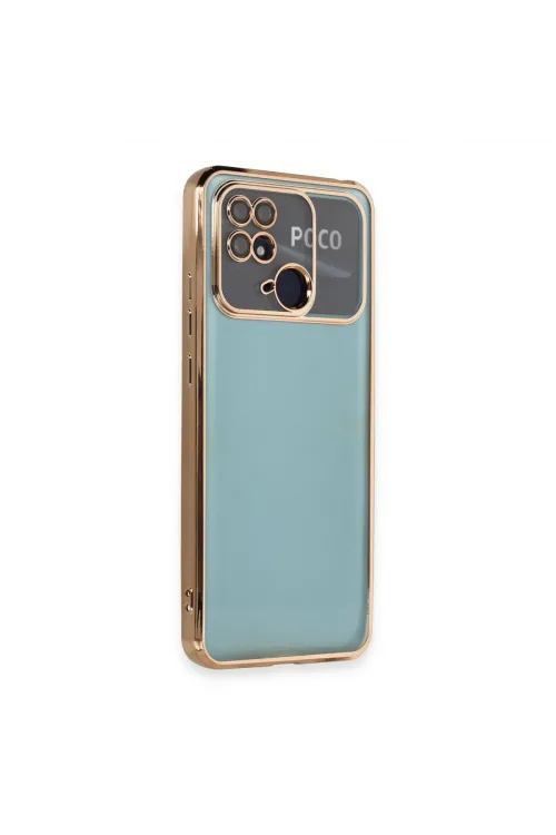 Xiaomi Redmi 10c Kılıf Razer Lensli Silikon - Gold