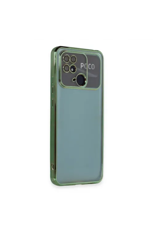 Xiaomi Redmi 10c Kılıf Razer Lensli Silikon - Yeşil