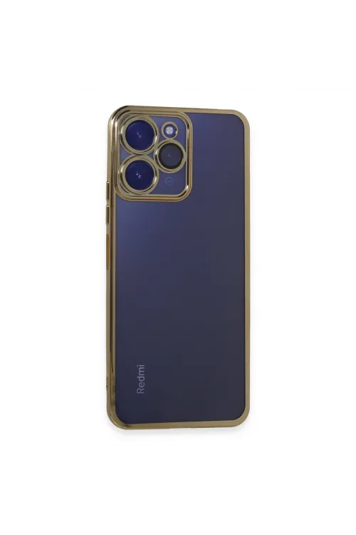 Xiaomi Redmi 12 Kılıf Razer Lensli Silikon - Gold