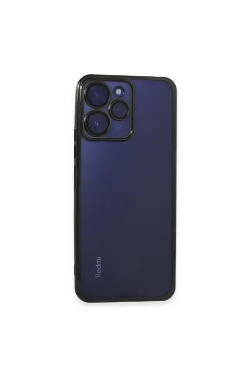 Xiaomi Redmi 12 Kılıf Razer Lensli Silikon - Siyah