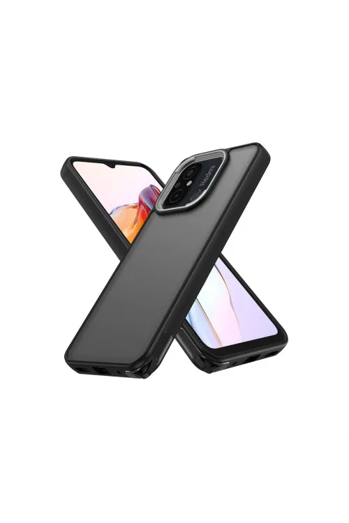Xiaomi Redmi 12c Kılıf Elegant Kapak - Siyah
