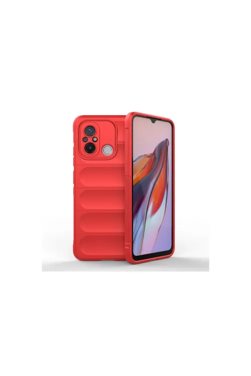 Xiaomi Redmi 12c Kılıf Optimum Silikon - Kırmızı