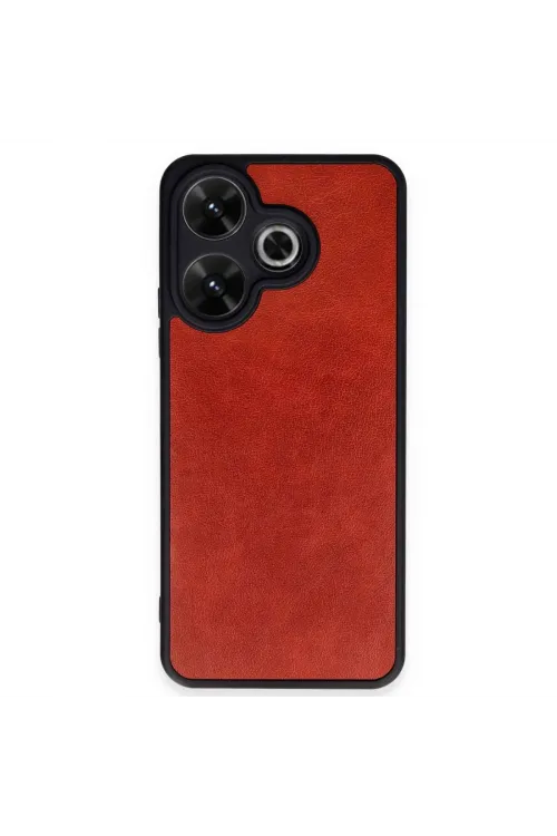 Xiaomi Redmi 13 4g Kılıf Aras Deri Kapak - Kırmızı