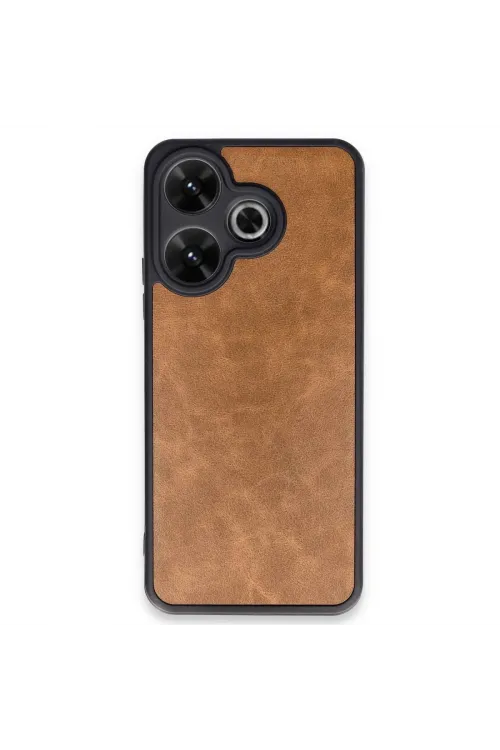 Xiaomi Redmi 13 4g Kılıf Aras Deri Kapak - Taba