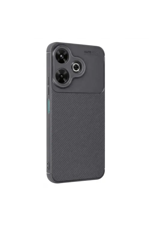 Xiaomi Redmi 13 4g Kılıf Auto Focus Karbon Kapak - Gri