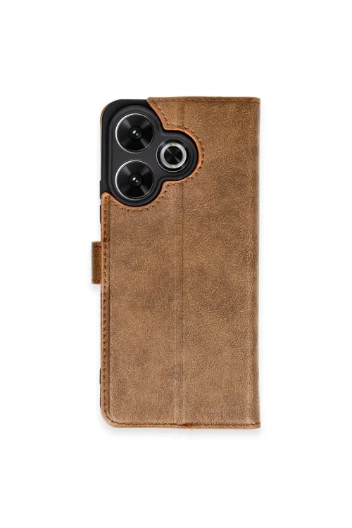 Xiaomi Redmi 13 4g Kılıf Trend S Plus Kapaklı Kılıf - Taba