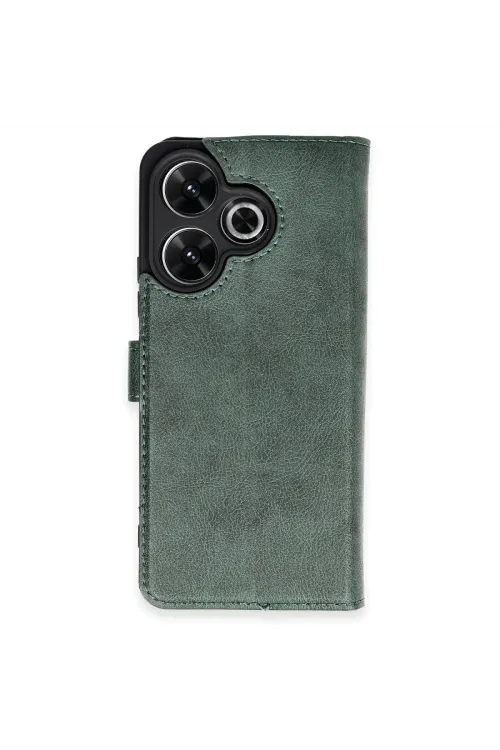Xiaomi Redmi 13 4g Kılıf Trend S Plus Kapaklı Kılıf - Yeşil