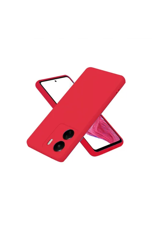 Xiaomi Redmi 13c Kılıf First Silikon - Kırmızı